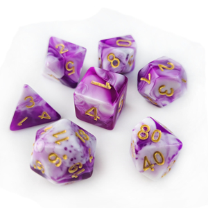 ชุดลูกเต๋า DND แบบกำหนดเองสำหรับดันเจี้ยนและมังกรเกมกระดาน RPG 7ชิ้น D4หลาย D6 D8 D10 D12 D20สองสีชุดลูกเต๋าอะคริลิค - Product Image 4