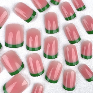 En kaliteli toptan basın tırnak tedarikçisi yeşil fransız İpuçları pembe çivi ekonomik yeniden basın çivi akrilik - Product Image 3