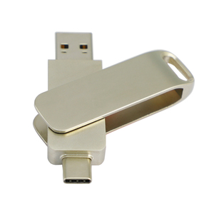 カスタムメタルデュアルポートUSB 2.0 3.0タイプC Pendrive 2 in 1ペンドライブメモリースティックUSB-C付き16GB 32GB 64GB OTG USBフラッシュドライブ - Product Image 5