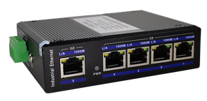 ZLWL 5端口千兆工业网络以太网交换机，带10/100/1000mbps Din-rail双Dc输入 - Product Image 4