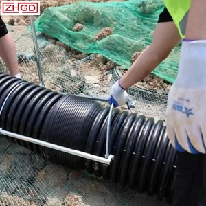 HDPE yüksek yoğunluklu polietilen oluklu delikli yivli drenaj plastik boru yeni tip hafif dayanıklı malzeme - Product Image 6