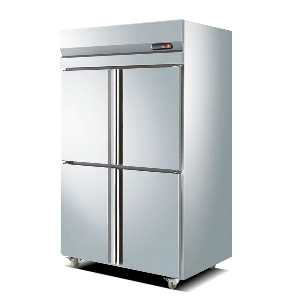 Six-Door Ice Cabinet Commercial Refrigerator Kitchen Large Double-Temperature Refrigerated Hotel Ice Cabinet