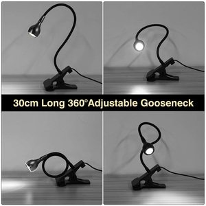 USB LED迷你书桌夜灯，带夹子LED台灯的床头板阅读灯 - Product Image 6