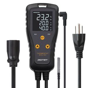 Termostato de alta precisión 100-240VAC-15A, controlador de temperatura de alta precisión con módulo de interruptor de pantalla LCD - Product Image 1