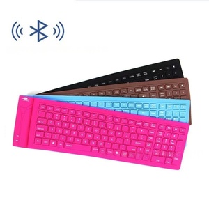 Teclado inalámbrico BT Mini teclado Impermeable Plegable Silicona Teclado suave - Product Image 1