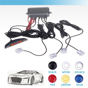 Car Parktronic Parking <strong>Sensor</strong> <strong>4</strong> <strong>Sensors</strong> 22mm LED Backlight Display <strong>Reverse</strong> Backup Radar Monitor System for vw Saab bmw hyundai