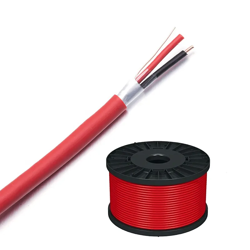 Red fire alarm cable 2 4 6 core copper conductor shielded 1.5mm 2.5mm 1.0mm fire resistant wire