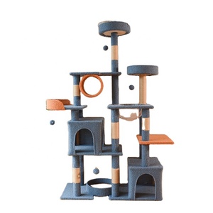 Factory Customize Pet <strong>Products</strong> Tall Modern Multi-Level Indoor Large Cat <strong>Tree</strong> Tower Luxury Wood Cat Condo Climbing Post Cat <strong>Tree</strong> - Product Image 1