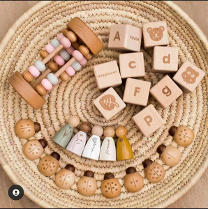 Ahşap uğur böceği eğitici oyuncak katı ahşap uğur böceği oyuncak Montessori eğitimi destekleyicileri dijital oyuncaklar el-göz koordinasyonu - Product Image 6
