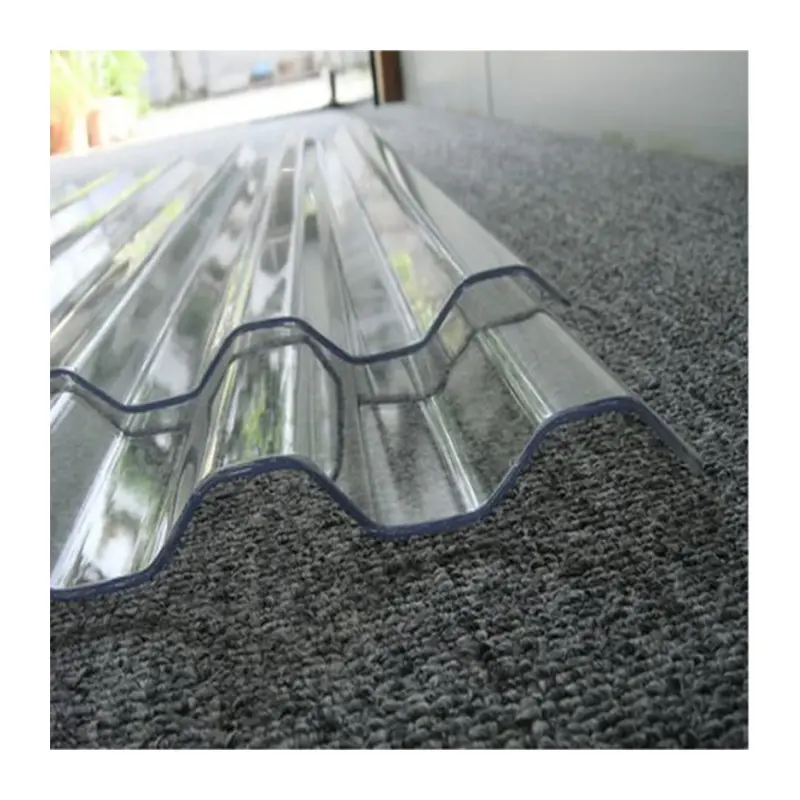 Lámina para techo de PC de 4x8 y 3mm, panel de techo transparente duro de plástico, lámina de policarbonato corrugado transparente para invernadero