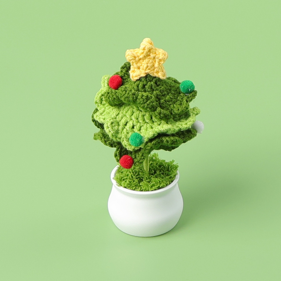 Plante en pot pour sapin de Noël à 3 couches de style étoile (vert dégradé)