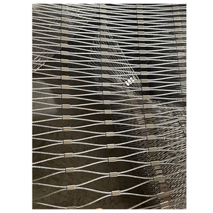 Maglia di filo di filo di acciaio inossidabile 304/316 maglia di diamante flessibile in acciaio inossidabile maglia corda di acciaio inossidabile rete di controllo di inquinamento dell'acqua - Product Image 1