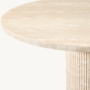 Luxuriöse Runde Esstische im Italienischen Stil aus Travertin für das Esszimmer - Product Image 3