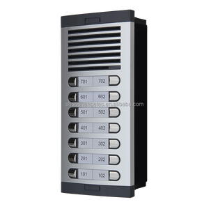Intercomunicador bidireccional Sistema de seguridad para el hogar Paneles de puerta de audio Timbre Amplificador funcional completo con cableado 3 + N para 14 botones - Product Image 1