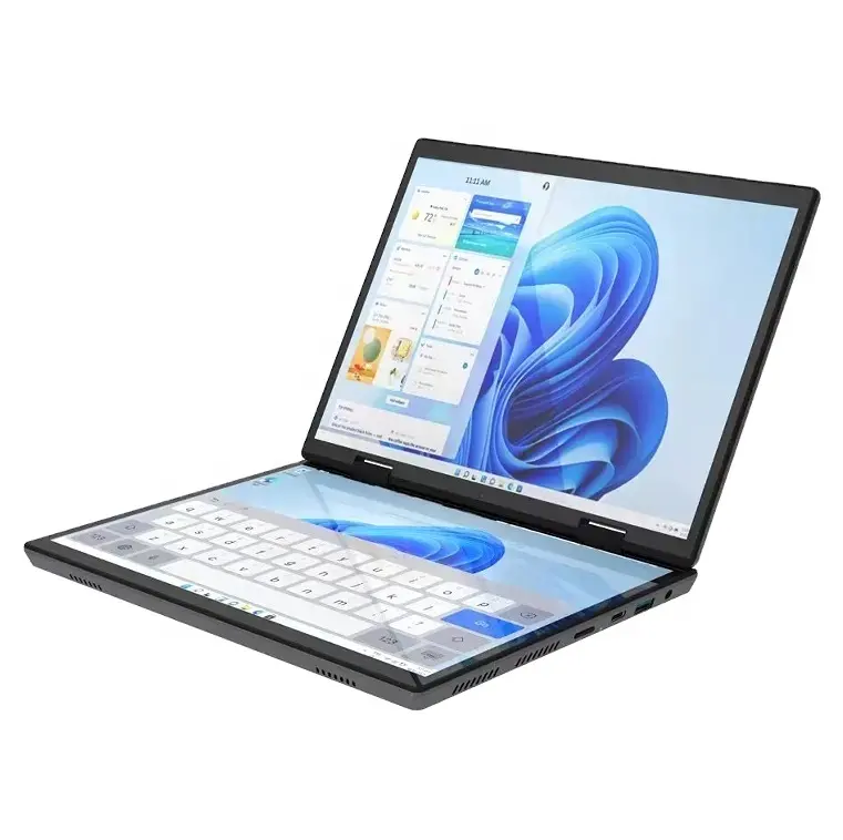 2024 Notebook Yoga 10.5 polegadas 2 em 1 Business Laptop com tela dupla de toque 360 graus RAM 16GB 32G intel N95 tela dupla Win 11