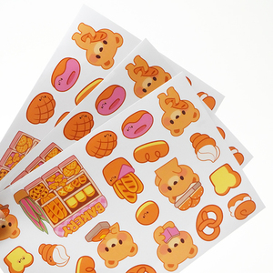 Bán buôn tùy chỉnh in ấn không thấm nước tự dính Vinyl PVC phim hoạt hình trang trí Nụ Hôn cắt Sticker Sheets - Product Image 2