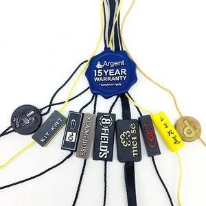 Logotipo de marca personalizado Sello de muestra Etiquetas de plástico Cadena de bloqueo Etiqueta Colgante con cadena Pin de seguridad para etiquetas de ropa Cadena de etiquetas - Product Image 5