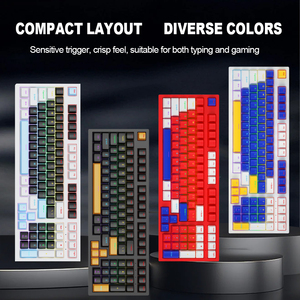 1.5m Type C Leather Cable Colorful Backlit 98-<strong>key</strong> 96% Gaming Mechanical <strong>Keyboard</strong> with <strong>Numeric</strong> <strong>Keys</strong> - Product Image 2
