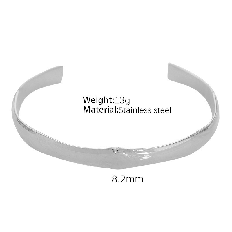 Pulsera de apertura ajustable de acero SZ31