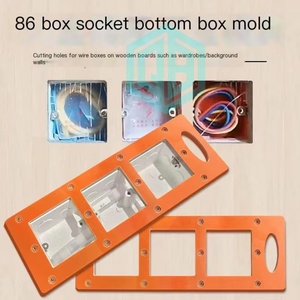 New Switch Socket <strong>Bottom</strong> Box Slotted Scribing Template Tool Opening <strong>Hole</strong> Decoration Tool Bricklayer Tool With Milling Cutter - Product Image 4