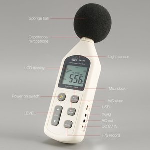 30~130 DBA Noise <strong>Meter</strong> Detector Video <strong>Sound</strong> <strong>Level</strong> <strong>Meter</strong> Equipment <strong>USB</strong> Data Storage Alarm Metro Diagnostic-Tool - Product Image 3