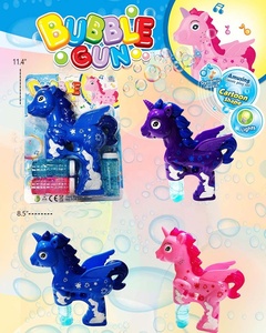 Unisex Kids' PC Plastic Unicorn Bubble Gun Continuous <strong>Blast</strong> with LED Lights and Music Durable Flashing Bubble Favors - Product Image 5