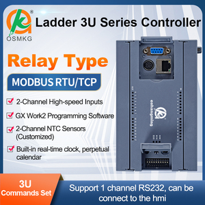 Oshangming 16DI 16DO Salida de relé Controlador PLC Modbus analógico RTU/TCP con RS232 RS485 Compatible con GX WORKS 2 - Product Image 3