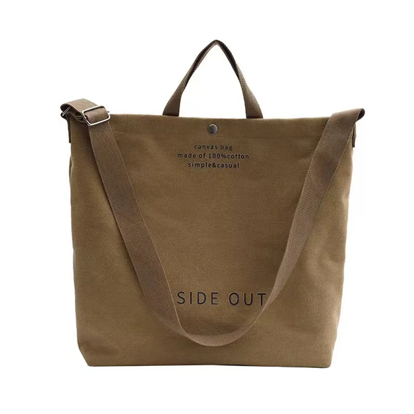 حقيبة تسوق مخصصة من القماش القطني الكاليكو بطبعة كبيرة قابلة لإعادة الاستخدام حقيبة قماشية للنساء مع شعار مطبوع حسب الطلب