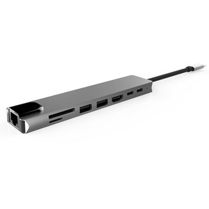 8-in-1 <strong>Type</strong> C Expansion Dock USB 2.0 Hub Metal Laptop <strong>Network</strong> Port Switch 100 Megabytes Usbc Stock <strong>Computer</strong> Game Switch Machine - Product Image 5