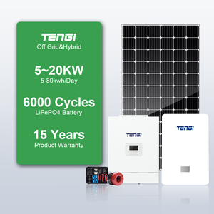 ชุดสถานีพลังงานจากแผงโซลาร์เซลล์แบบครบวงจร15KVA 10KW 10000วัตต์เพื่อ100KW ระบบพลังงานไฮบริดแบบกริดพร้อมแบตเตอรี่ติดผนัง - Product Image 3