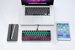Portable 60% Mini Pudding Mechanical <strong>Keyboard</strong> 61-Key RGB Backlit Game <strong>Keyboard</strong> with Win-Lock Feature for Gamers - Product Image 3