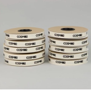 Benutzer definierte Markennamen gedruckt Band Logo Umweltschutz recyceltes Band für Geschenk verpackung Baumwoll band