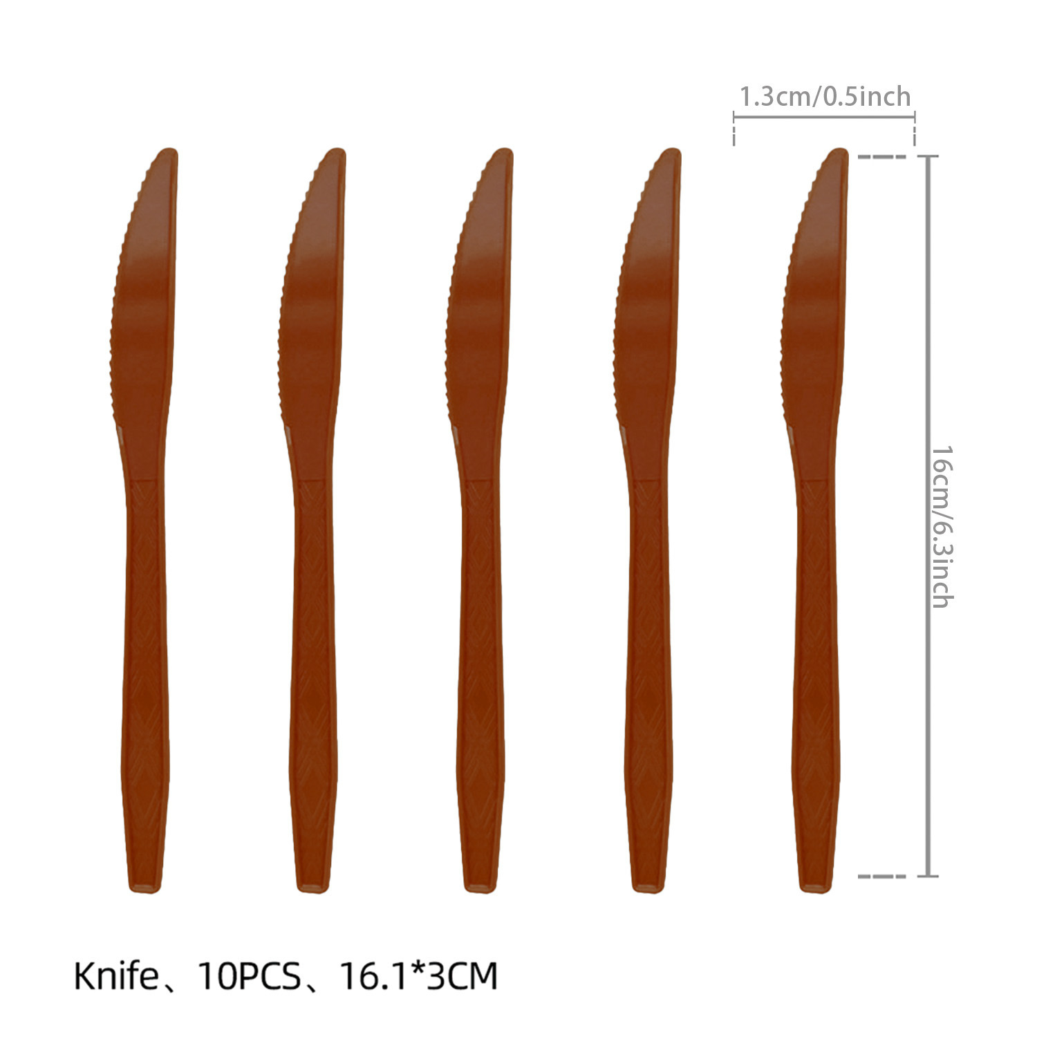 Couteau en plastique café-10pcs