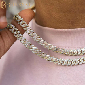 VVS Bạc 925 Vàng & Rose Gold Plated Moissanite Ướp Lạnh Silica Cổ Điển IGI Chứng Nhận 8.5Mm Kim Cương Claw Set Hiphop Vòng Cổ - Product Image 5