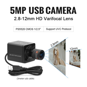 5600 PS5520 5MP M12 varifocal เว็บแคมขนาด2.8-12มม. เลนส์ปลั๊กเล่น2592x1944 25fps กล้อง Mini HD สำหรับ Windows Linux Android Mac OS