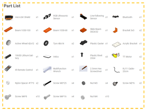 2WD/4WD micro:Bit Robot mini FAI DA TE Educativi Programmabile Robot Car Kit Microbit V2 Scheda di Espansione - Product Image 6