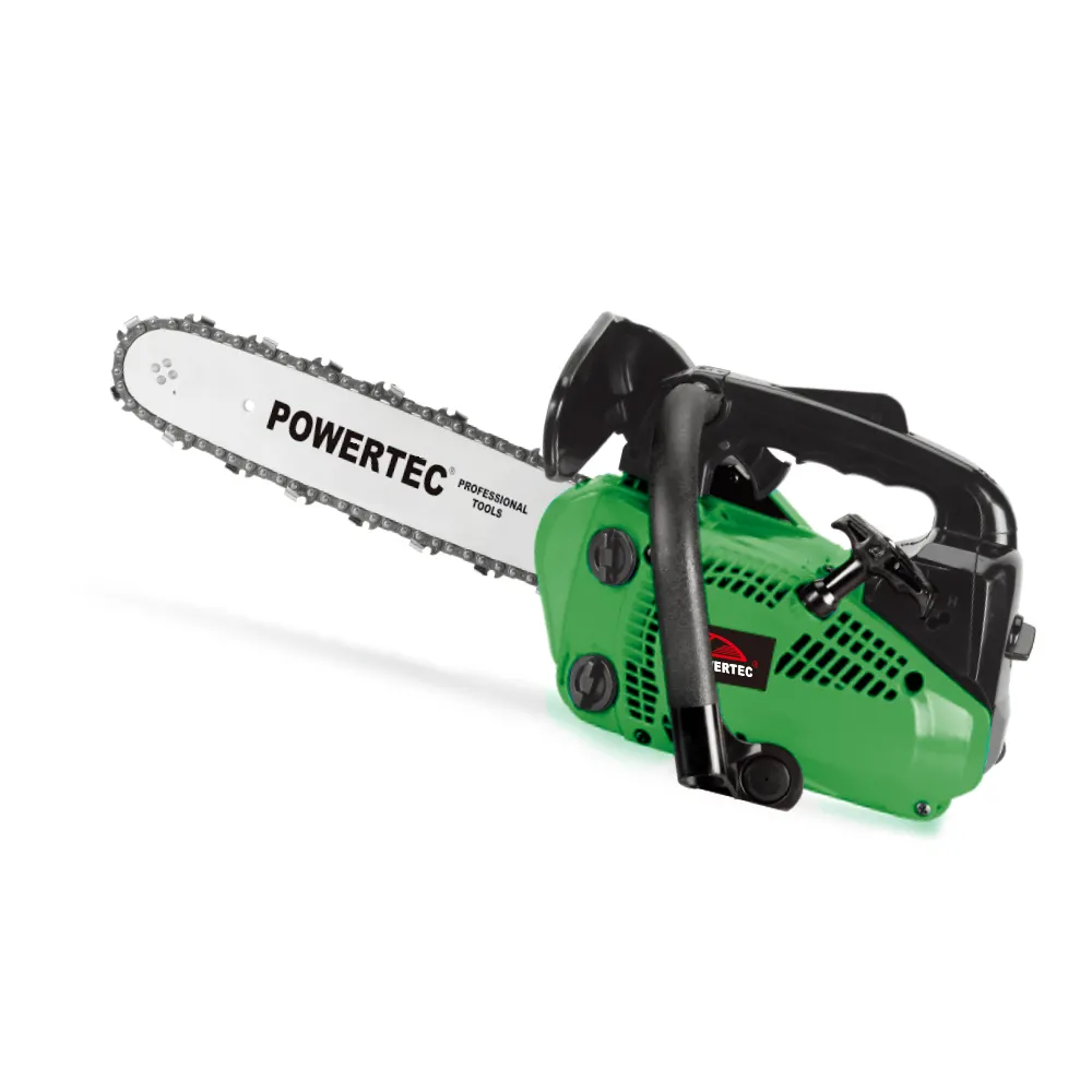 POWERTEC professionnel 25.4CC tronçonneuse à essence 10/12IN rectifieuse de coupe de bois 900W 2 temps de qualité industrielle