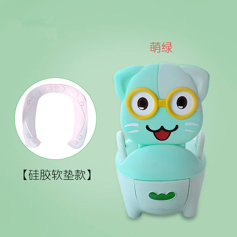 เบาะรองนั่ง TRE ลายแมวน่ารักสีเขียว