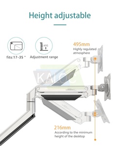 KALOC DS150-2/S çift kol masa üstü monitör takoz desteği 33 inç bilgisayar ekran masası monitör standı - Product Image 3