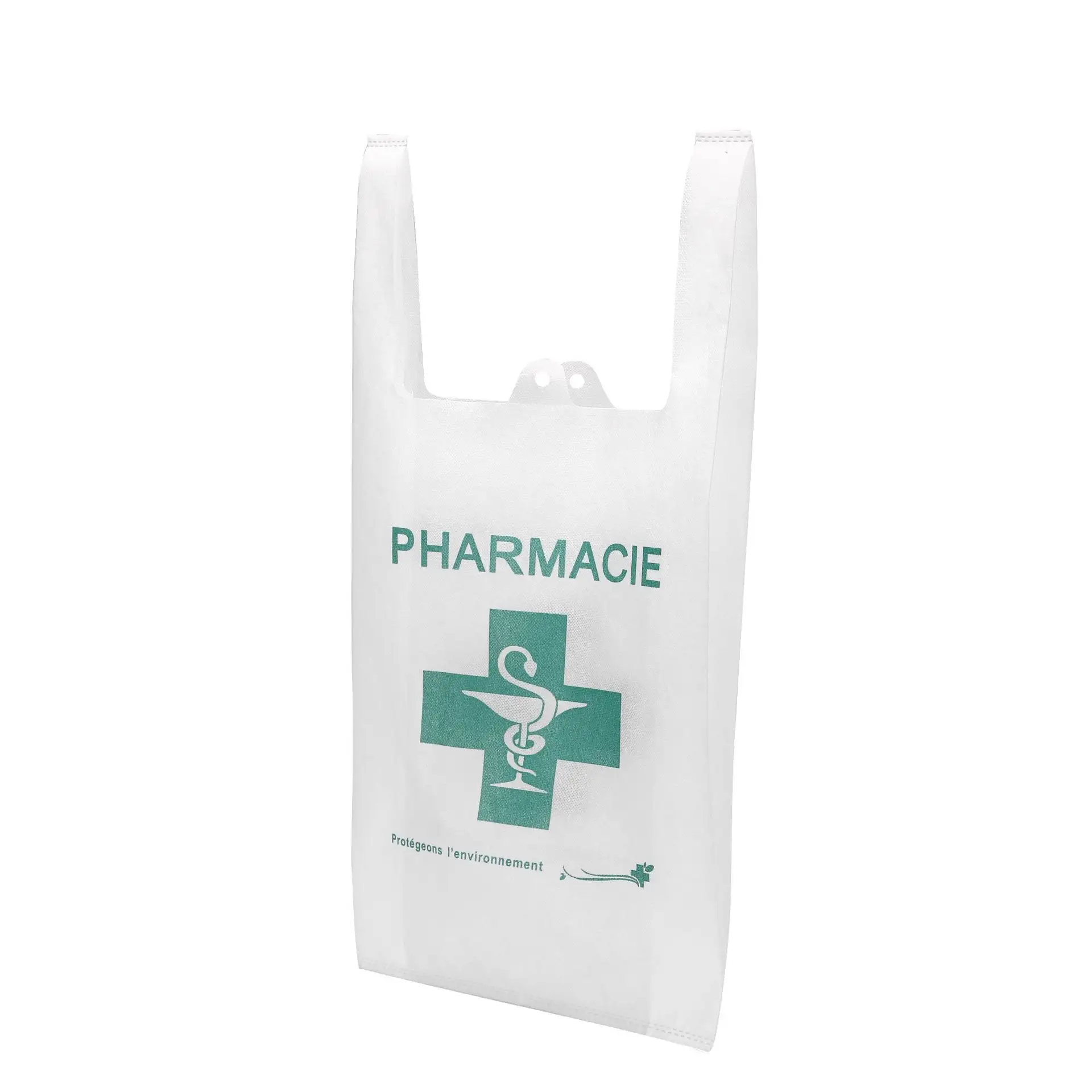 Type personnalisé PP Carry Bottom Gusseted Wenzhou Vest Polypropylène Lamination 80 Gsm Tote D Cut Non-Woven Shopping Bag