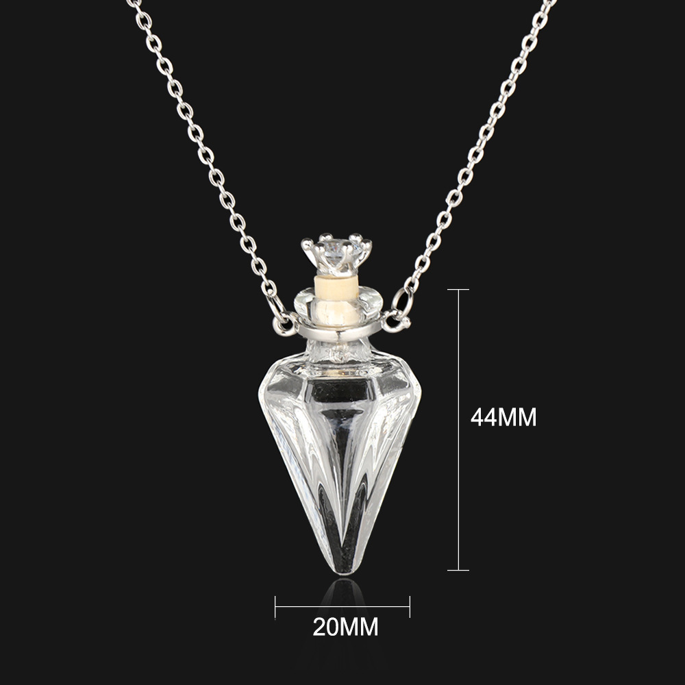 Collier flacon de parfum pointu