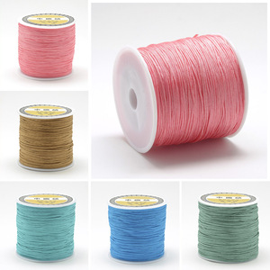 Hobbyworker-cordón colorido de 0,8mm y 100m, cordón de nailon con cuentas para fabricación de joyas, pulsera con nudo chino, hilo para ABALORIOS - Product Image 2