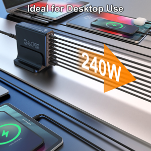 100W 65W GaN şarj tip-c 240W hızlı şarj 8 Port PD 200W masaüstü şarj cihazı MacBook dizüstü seyahat adaptörü CE RoHS abd ab - Product Image 2