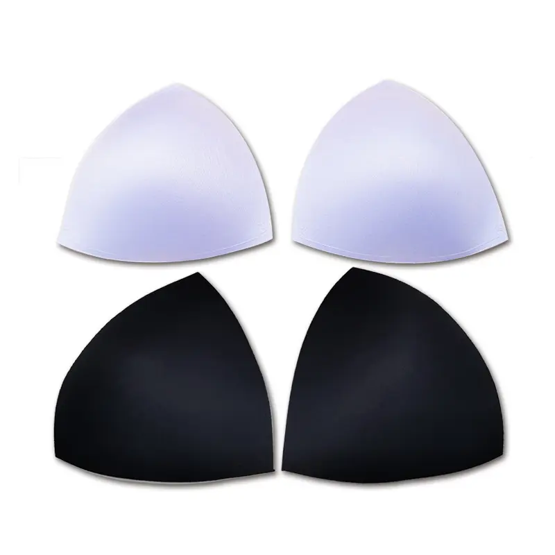 Wholesale Removable Triangle Sponge Bra Pad Underwear Foam Bra Cup triangle cup sponge breast pad 4mm thickness