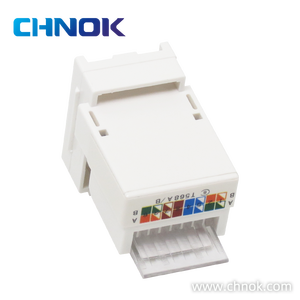 RJ45 UTP以太网5e类/6类/6a类/78p8c类90度无工具黑门网络信息模块化梯形插孔 - Product Image 3