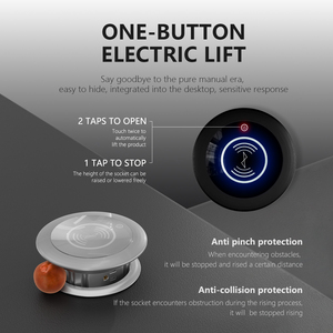 US Standard Power Strip Tower <strong>Mutil</strong> Outlets Kitchen Desktop Electric Lift Motorised USB &amp; Wireless Charging Pop up Power <strong>Socket</strong> - Product Image 4