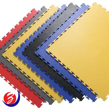 vinyl interlock pvc garage flooring tiles, pvc interlocking workshop floor tile plastic warehouse flooring 65t