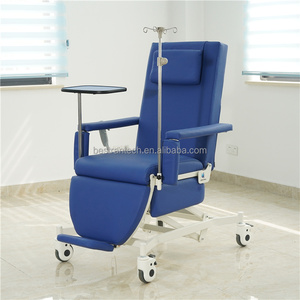 BT-DY016C ucuz elektrikli kan bağışı sandalye iv kutup ile yemek masası yüksekliği ayarlanabilir Trendelenburg CPR diyaliz yatağı fiyat - Product Image 4