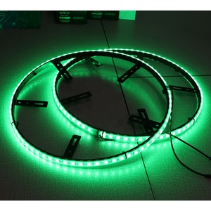 Araç aydınlatma sistemi, su geçirmez IP68 4 adet kitleri RGB tekerlek halkası Led araba tekerlek ışıkları luces diğer farlar araba için - Product Image 6