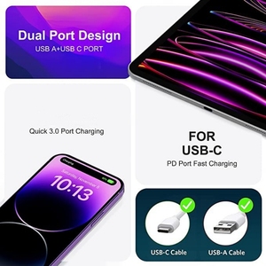 38W OEM ODM 2025 en çok satan USB C USB duvar şarj 2-Port 30W PD hızlı şarj adaptörü ile ab ve abd yuva çıkış gerilimi 20V - Product Image 6